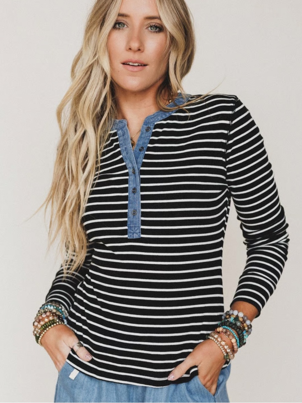 ee:some Fieldtrip Stripe Top Henley
